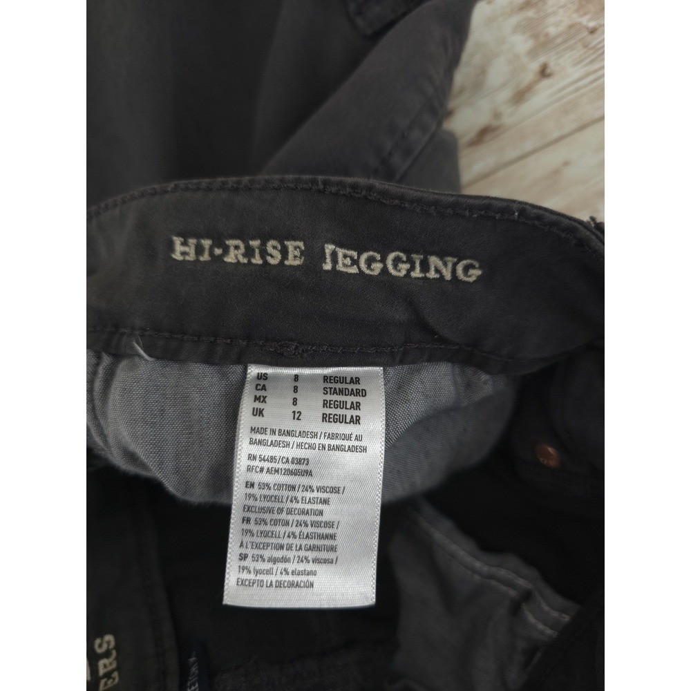 American Eagle Jegging Skinny Cargo Mid Rise Button Fly Jeans Womens 8 - Picture 9 of 9
